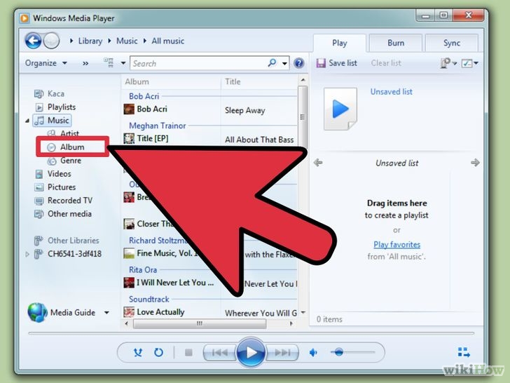 coloca o cambiar caratula album windows media player Windows 7
